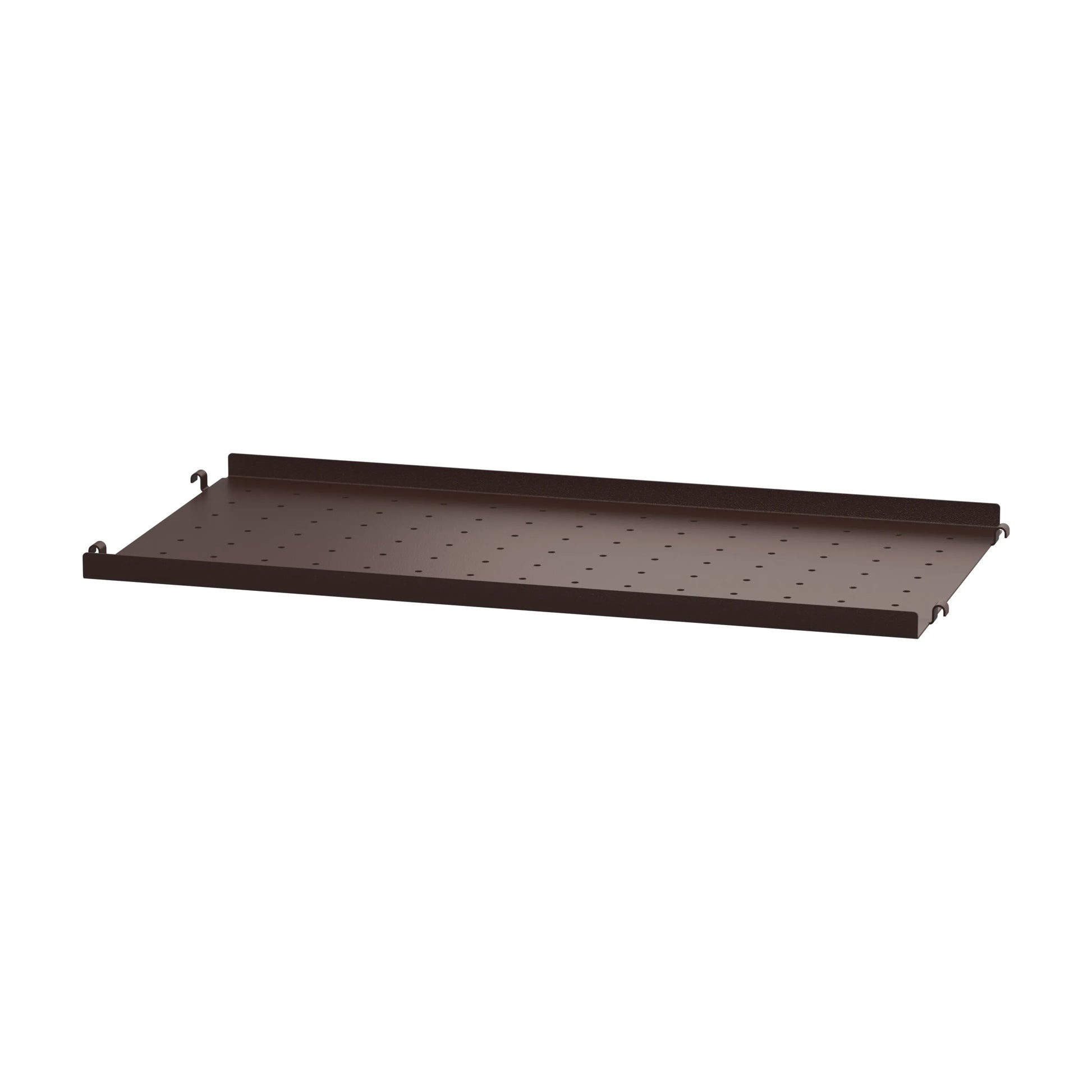 Metal shelf low edge - W58 x D30, Dark brown - image 3
