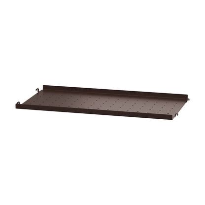 Metal shelf low edge - W58 x D30, Dark brown - image 3