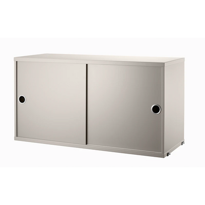 Cabinet with sliding door - W78 x D30 x H42, Beige