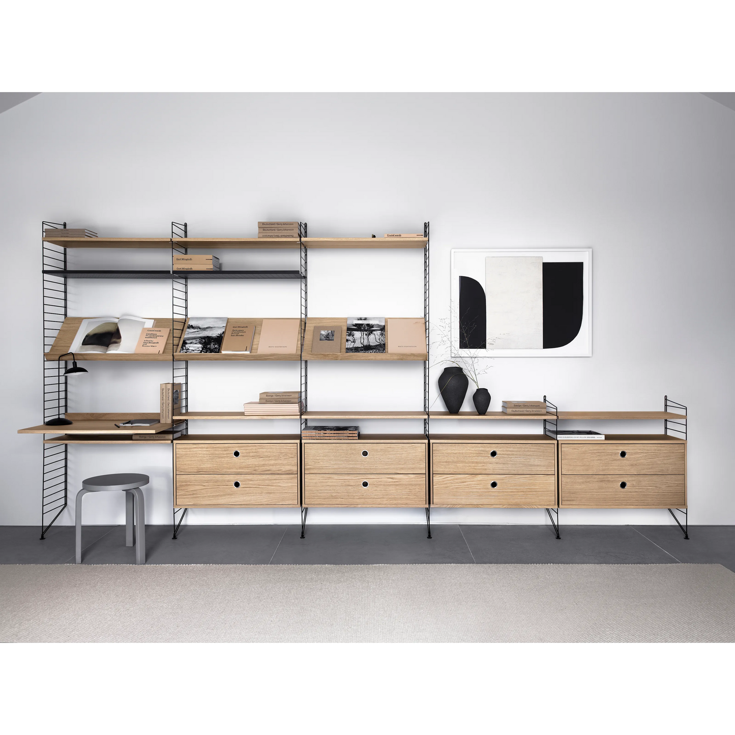 Magazine shelf solid - W78 x D30 x H15, Oak - image 2