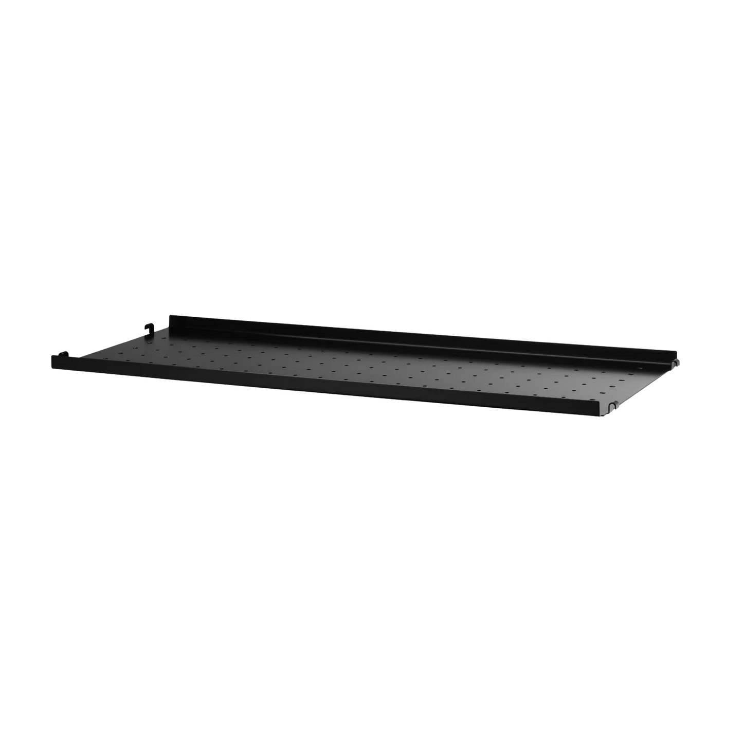 Metal shelf low edge - W78 x D30, Black - image 3