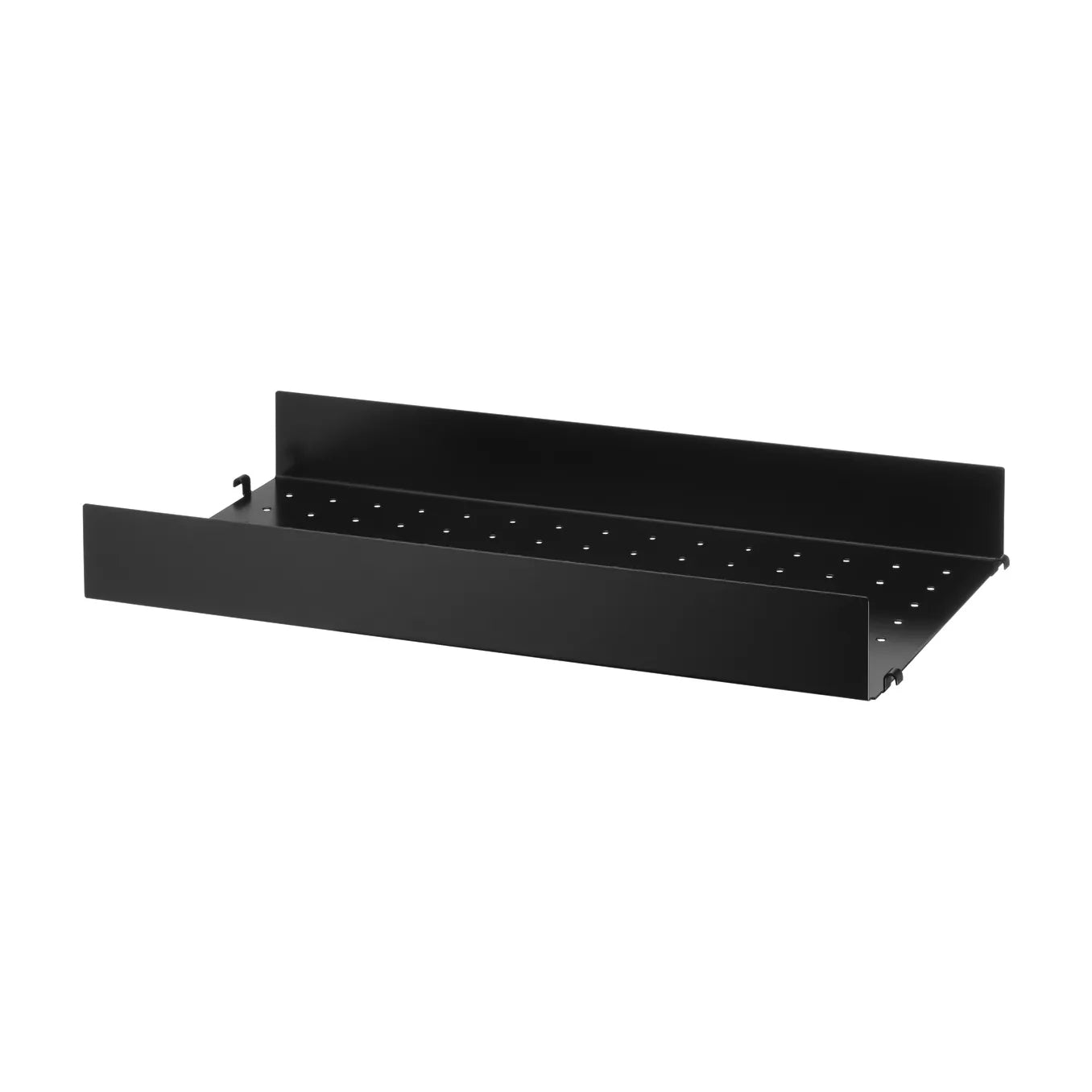 Metal shelf high edge - W58 x D30, Black - image 4