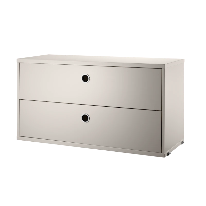 Chest of drawers - W78 x D30 x H42, Beige