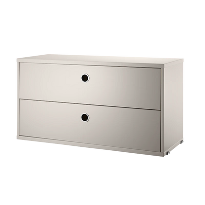 Chest of drawers - W78 x D30 x H42, Beige