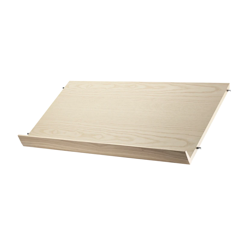 Magazine shelf solid - W78 x D30 x H15, Ash