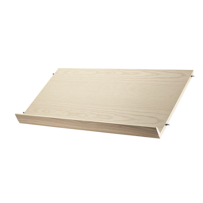 Magazine shelf solid - W78 x D30 x H15, Ash