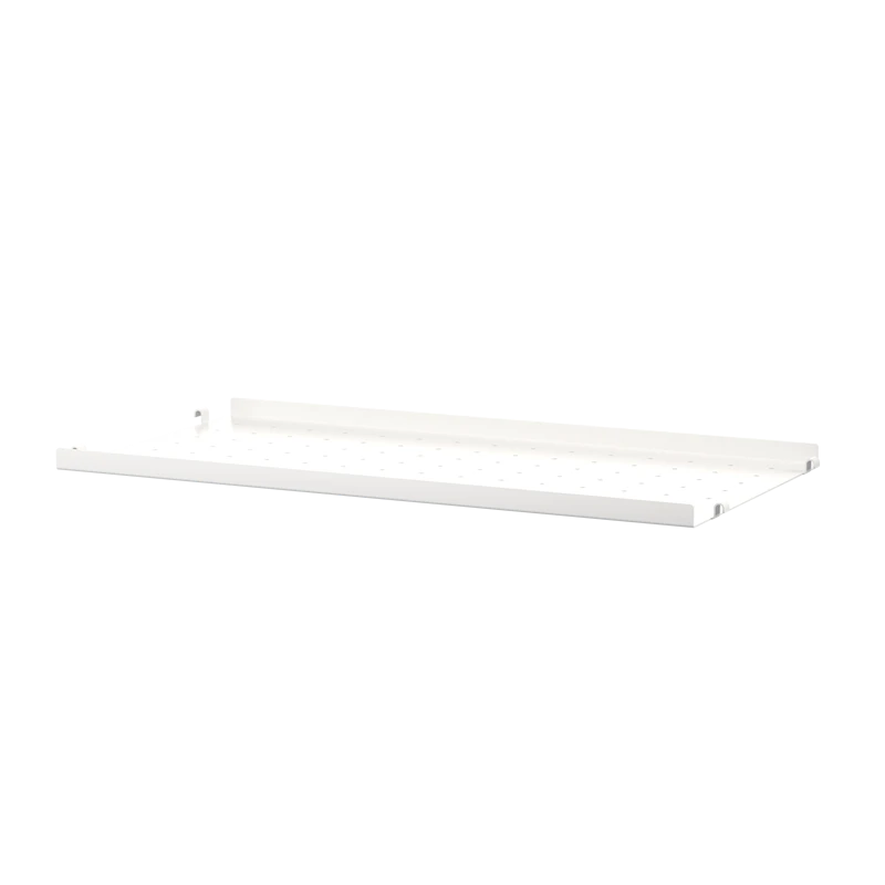 Metal shelf low edge - W58 x D30, White