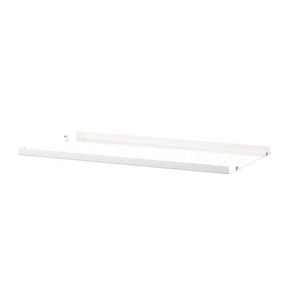 Metal shelf low edge - W58 x D30, White