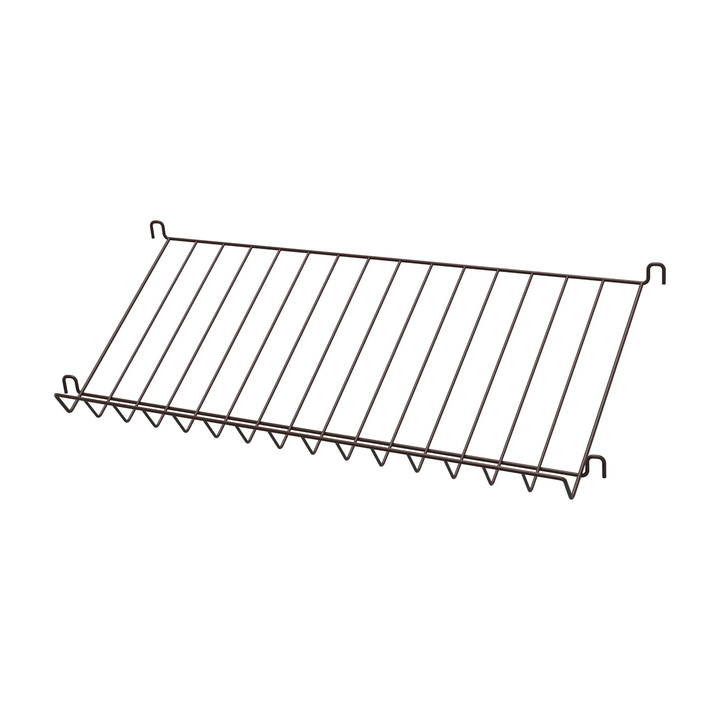 Magazine shelf metal - W78 x D30 x H15, Dark brown - image 3