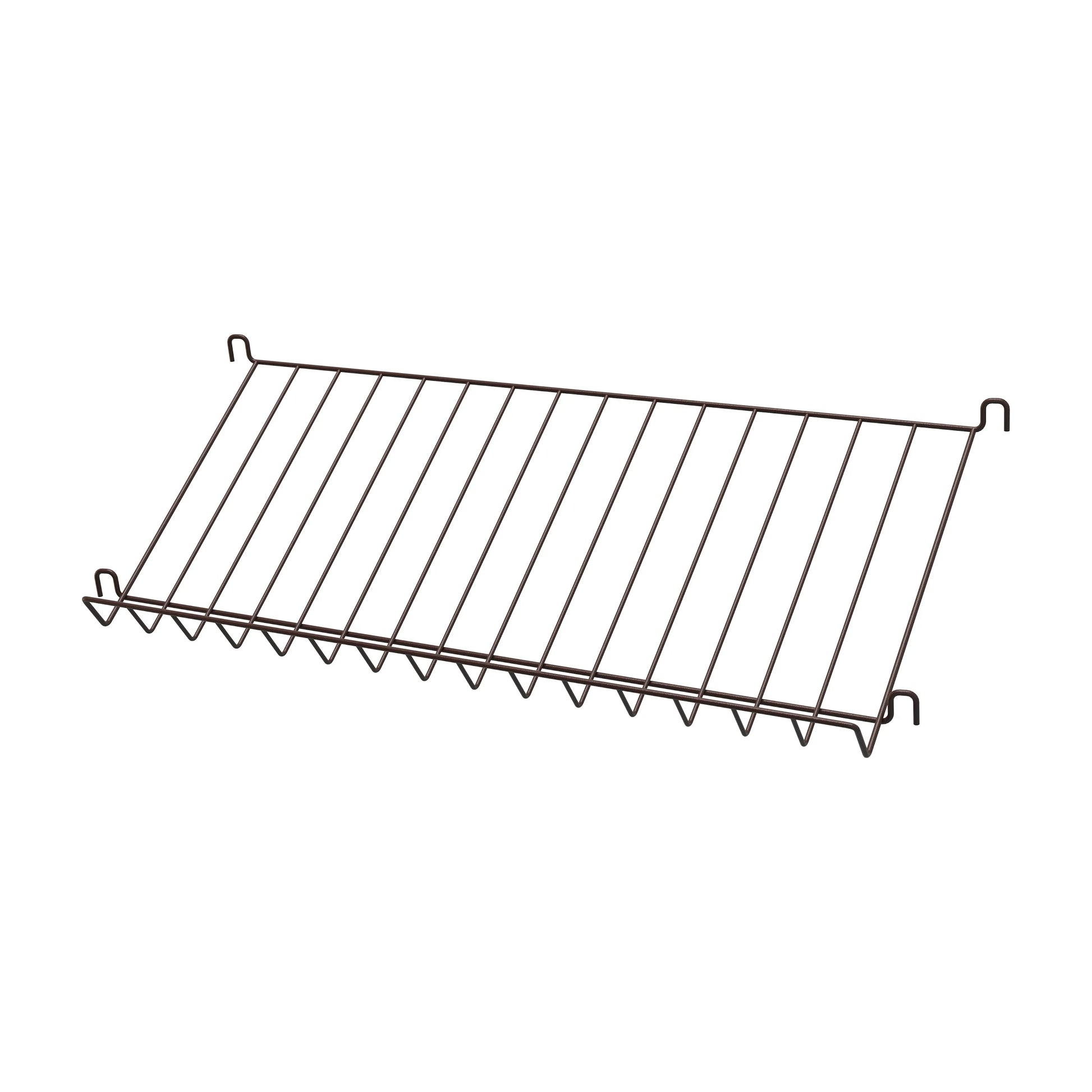 Magazine shelf metal - W78 x D30 x H15, Dark brown - image 3