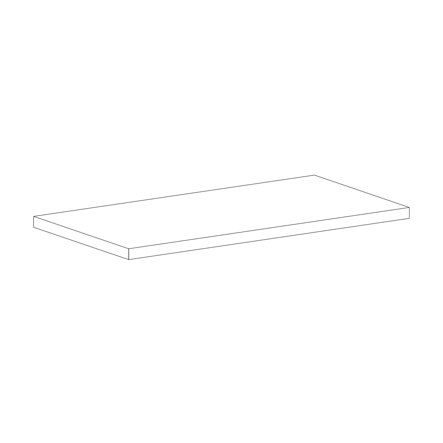 Top for cabinet with swing door - W58 x D30, Black stained ash - image 3