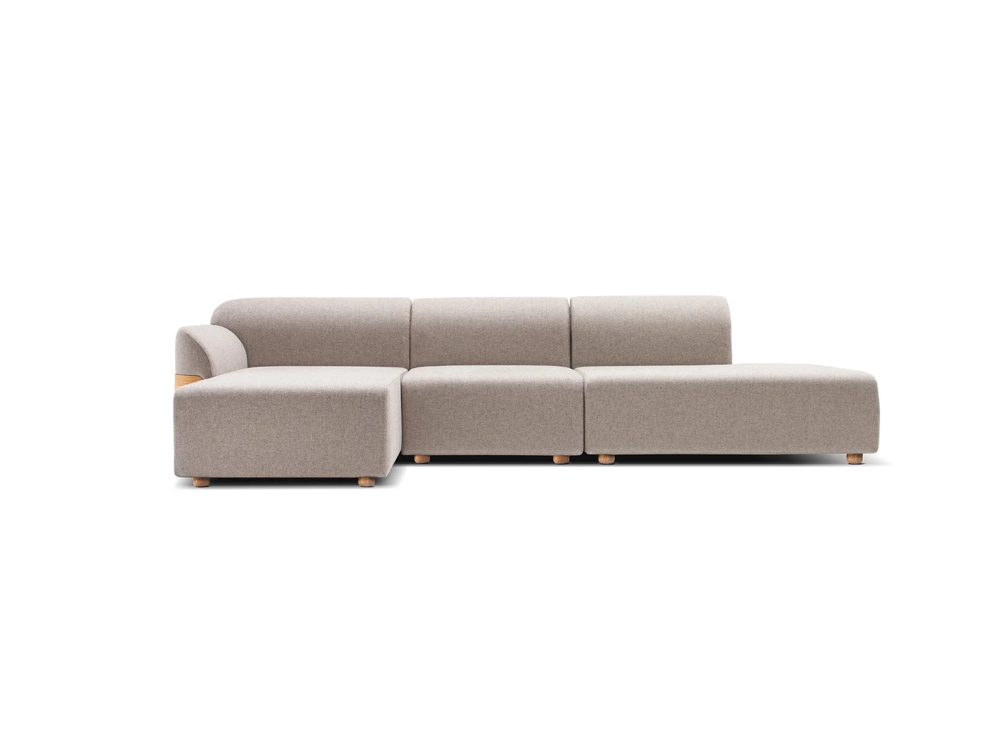 Hugg Modular Sofa - Hugg Modular Sofa Right Open Ended - HROE 130 - Yoredale UDA08 Gayle Lacquered Oak RAL 9005 Black