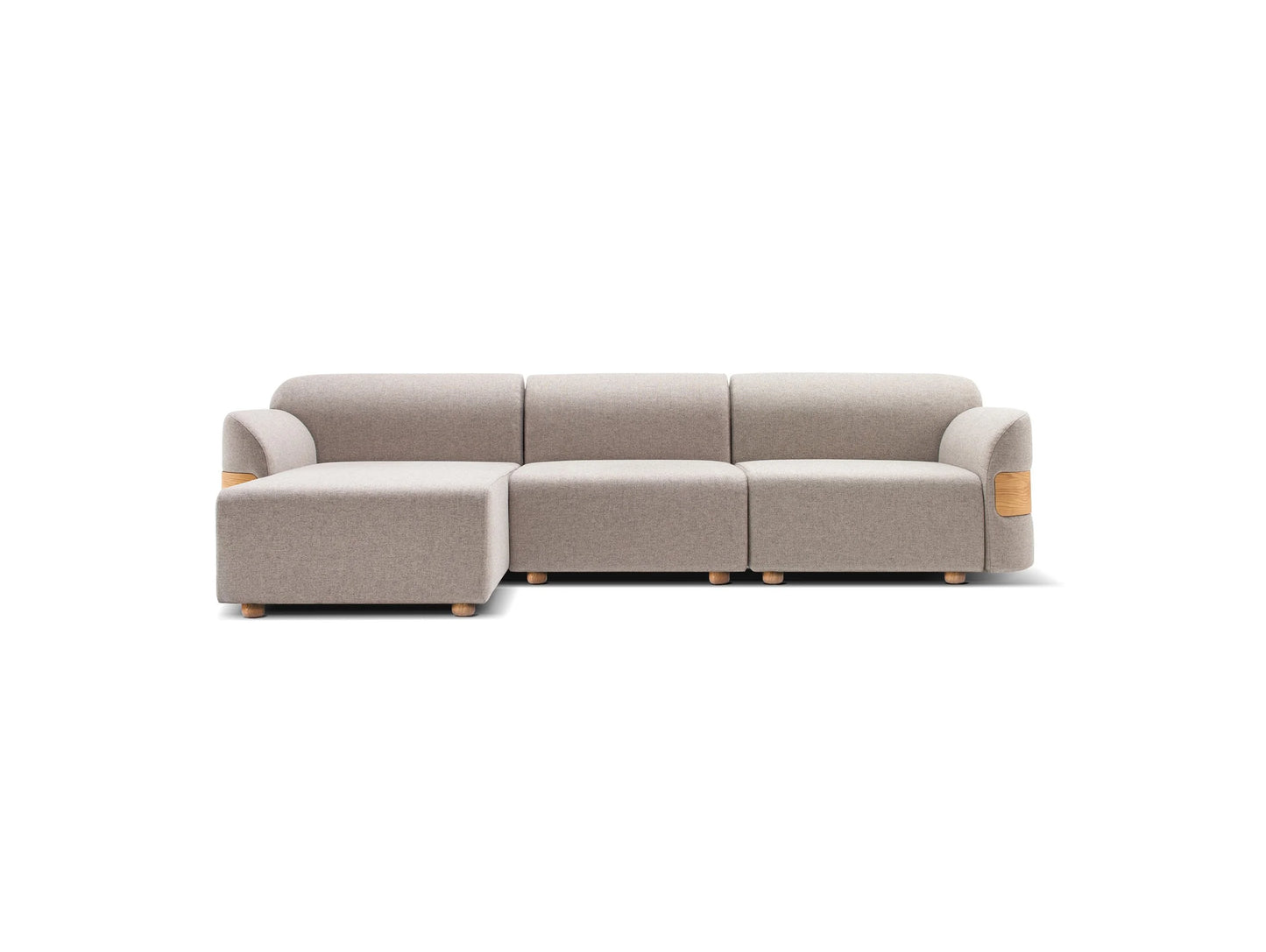 Hugg Modular Sofa - Hugg Modular Sofa Right Lounge Armrest - HRLA 170 - Yoredale UDA08 Gayle Lacquered Oak RAL 9005 Black