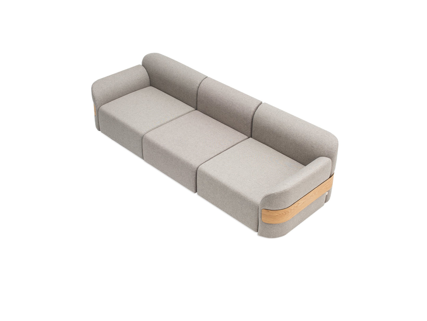 Hugg Modular Sofa - Hugg Modular Sofa Right Armrest - HRA 80 - Yoredale UDA08 Gayle Lacquered Oak RAL 9005 Black