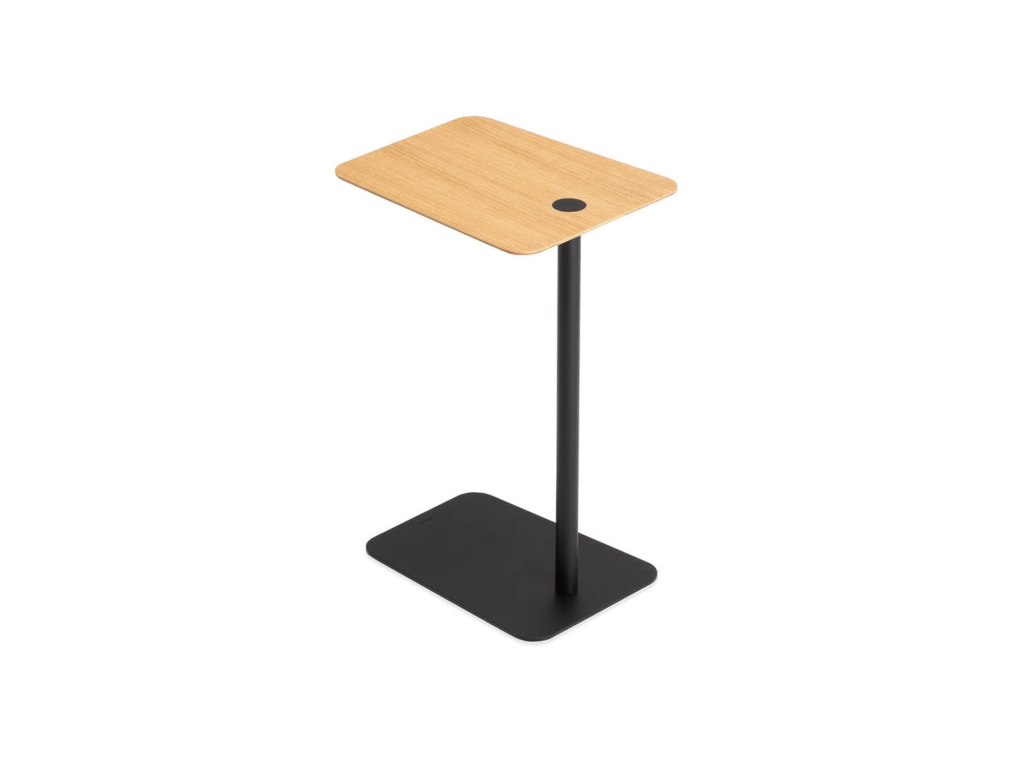 Loop Side Table - Loop Side Table - Oak Veneer Natural Lacquer Powder-coated steel RAL 9005 Black