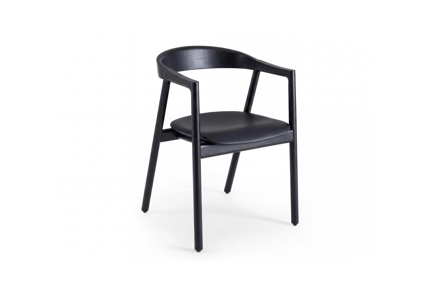 Muna Chair - Muna Chair - Lacquered Oak RAL 9005 Black Lacquered Oak RAL 9005 Black