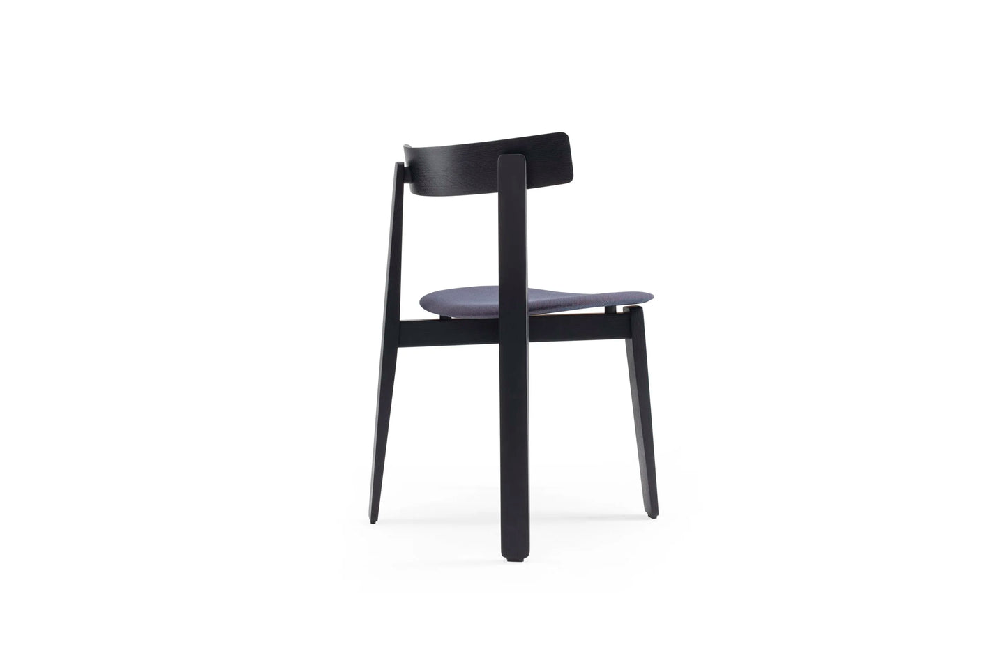 Nora Chair - Nora Chair - Steelcut Trio fabric 0776 Lacquered Oak RAL 9005 Black