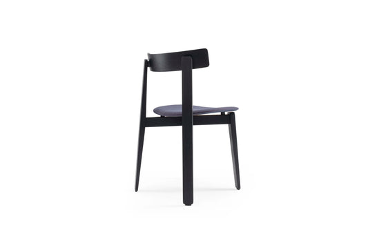 Nora Chair - Nora Chair - Steelcut Trio fabric 0776 Lacquered Oak RAL 9005 Black