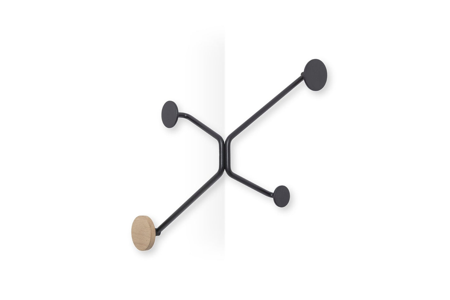 Hook Wall Coat Rack - Hook Wall Coat Rack - Outer Corners - Powder-coated steel RAL 9005 Black