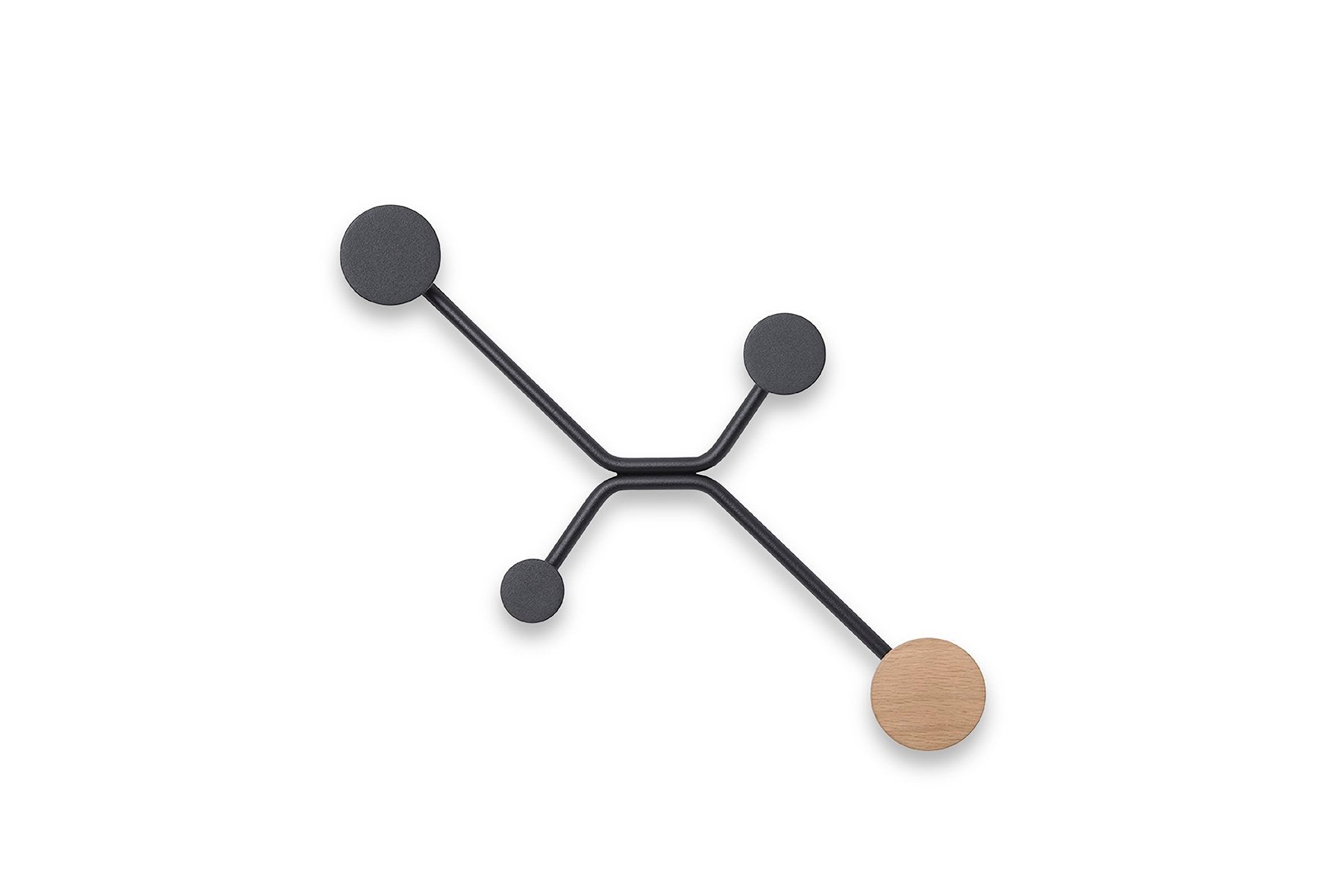 Hook Wall Coat Rack - Hook Wall Coat Rack - Straight Walls - Powder-coated steel RAL 9005 Black